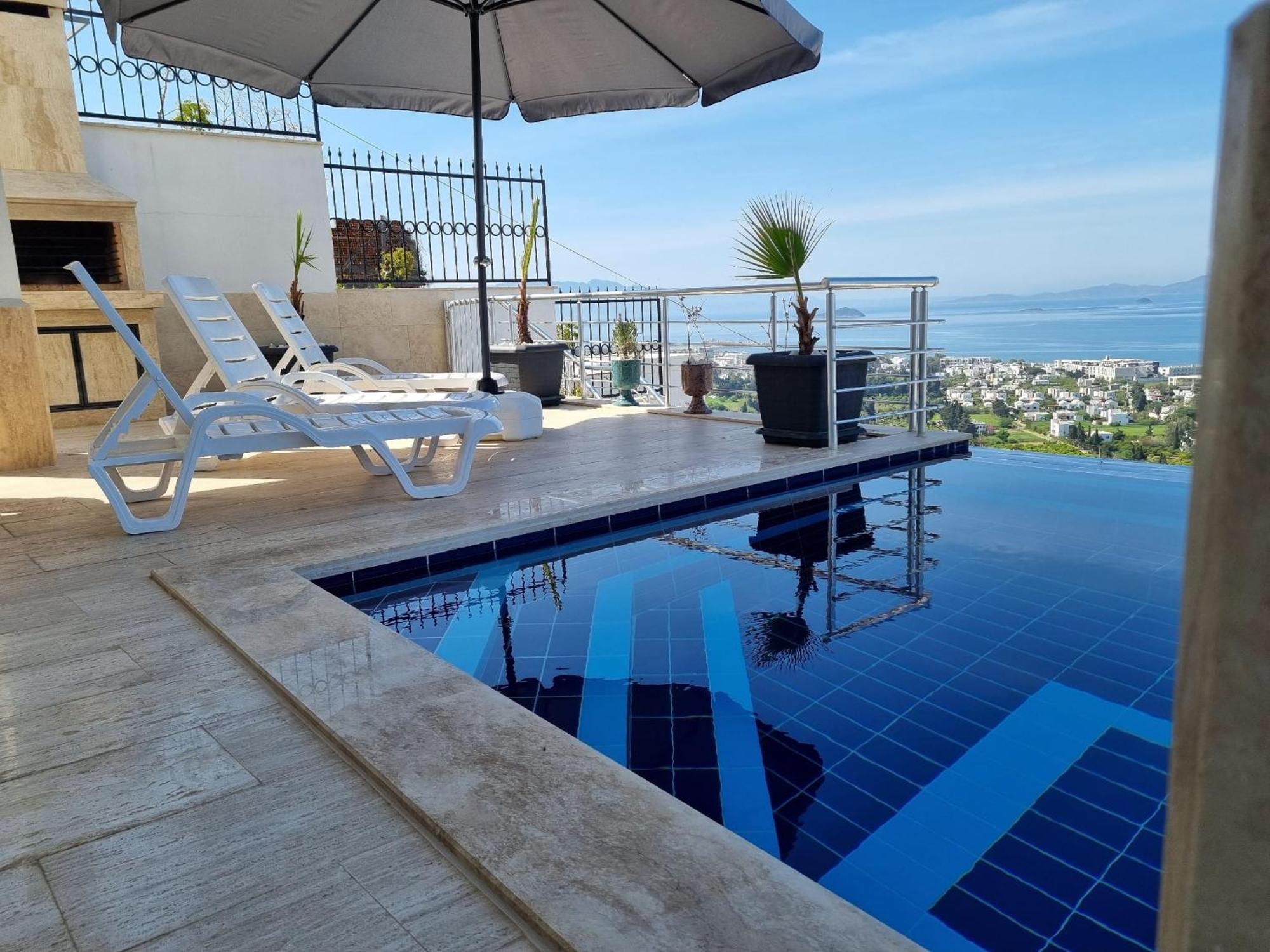 Bodrum Eason Villa & House 350M2 Full Sea View With Private Infinity Pool Eksteriør bilde