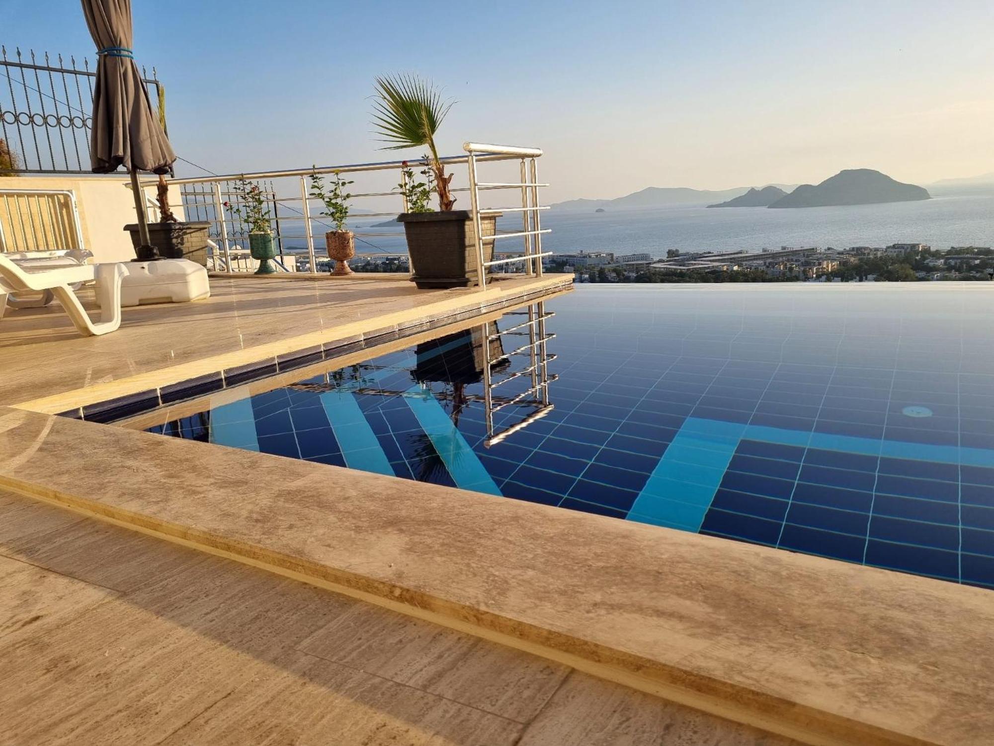 Bodrum Eason Villa & House 350M2 Full Sea View With Private Infinity Pool Eksteriør bilde