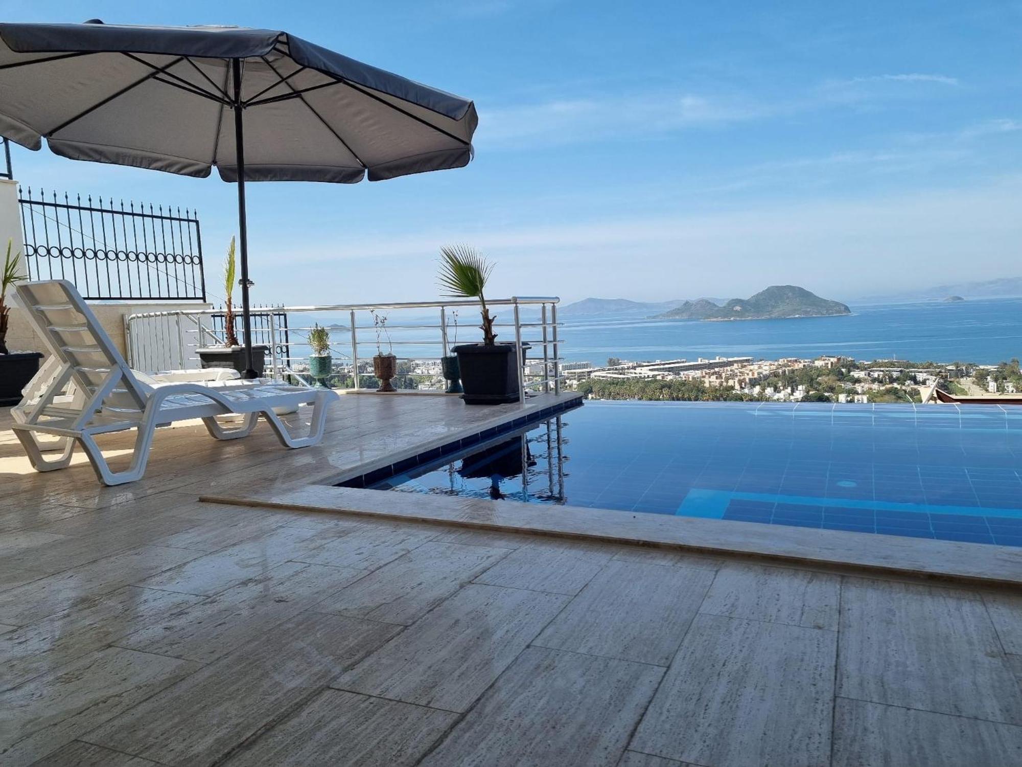 Bodrum Eason Villa & House 350M2 Full Sea View With Private Infinity Pool Eksteriør bilde